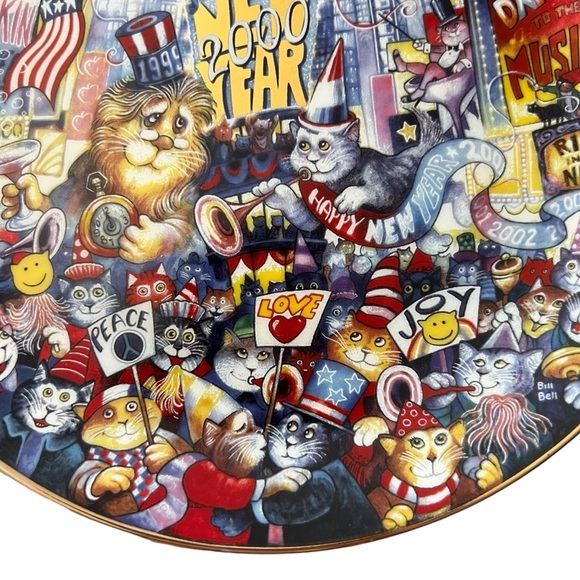 Franklin Mint Heirloom Bill Bell Ring In The Mew Millennium Collector Plate - Picture 2 of 12